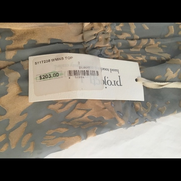 PROJECT ALABAMA SILVER & GOLD TOP BLOUSE SZ 2 - Picture 10 of 10